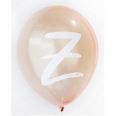 Copper Metallic Alphabet A-Z Printed Balloons